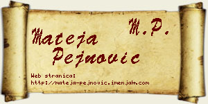 Mateja Pejnović vizit kartica